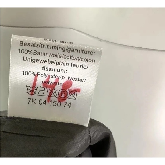 Riani Sz 10 US Virgin Wool Tweed Pencil Skirt Brown Ribbon Detail Career - Picture 7 of 7